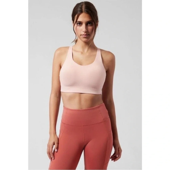 Athleta Advance Sports Bra Light Pink Athletic Size 34D - Picture 1 of 8